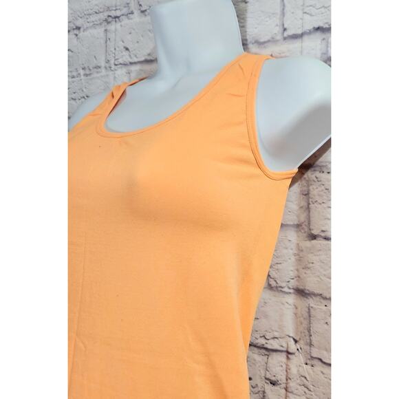 Love Charm Bright Orange Round Neck Tank Top One Size Lightweight Soft Stretchy - Picture 2 of 4